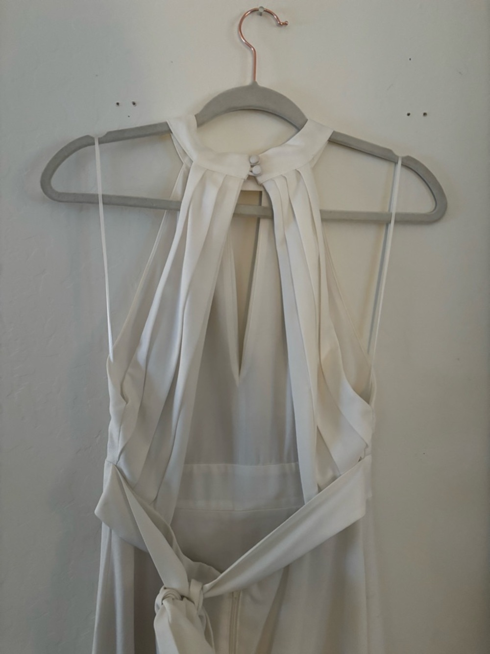 CQ by CQ White Halter Maxi Dress Small Open Back - Picture 4 of 7